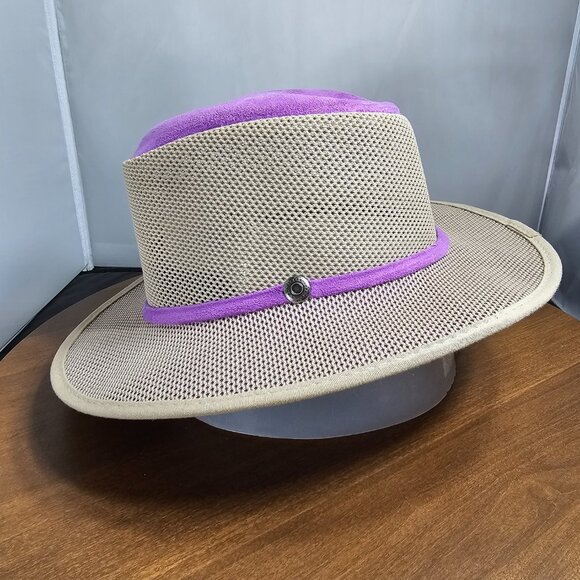 Breeze Suede Sun Hat | American Hat Makers | Lavender | NWT | X-LARGE RARE COLOR - Picture 3 of 11